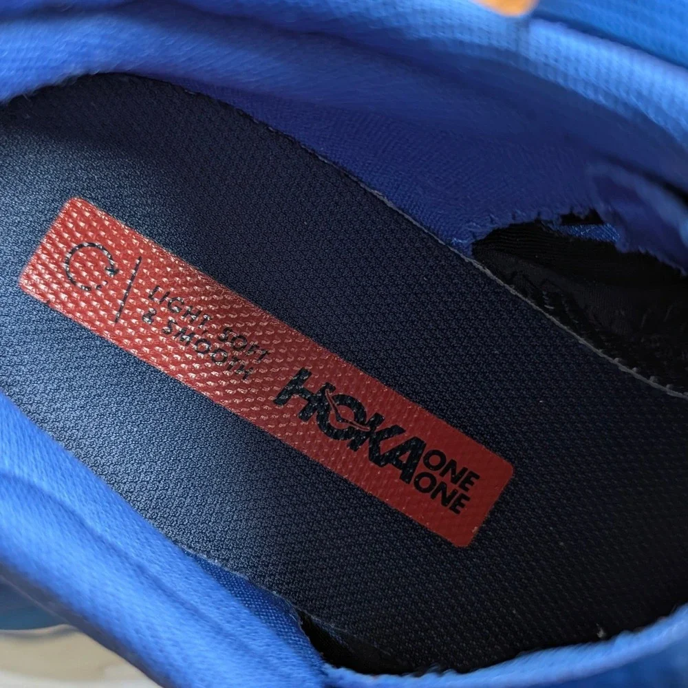 Hoka One One Clifton Mens Blue Running Shoes Sneakers Size 13